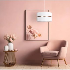 Lustră pe cablu Duolla DUO 1xE27/15W/230V d. 40 cm alb/auriu