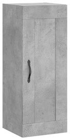 830496 vidaXL Dulap de perete, gri beton, 34,5x34x90 cm, lemn prelucrat