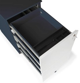 Comodă metalică 40 x 50 x 66,5 cm - 4 sertare, antracit - ral 7016