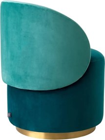 Fotoliu pivotant modern design LUX Chair Greer, Savona sea green, turquoise