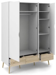 Șifonier Tvilum Oslo, 147x200 cm, alb-natural