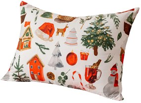 Husa de perna decorativa FESTIVE MAGIC 50x70 cm, alba