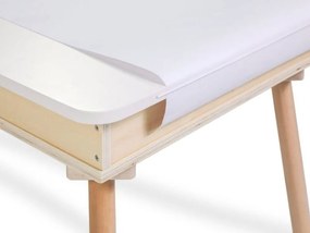 Set pentru copii reglabil BUNNY, masă și 2 scaune, alb/maro ELIS design