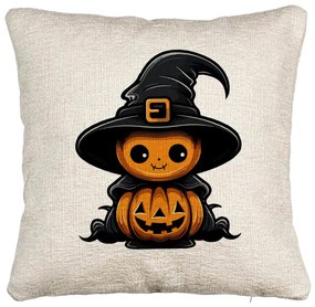 Perna Decorativa Canapea cu motiv de Halloween 1, 40x40 cm, Cu fermoar