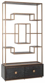 Biblioteca din stejar Hunter 120x222 cm