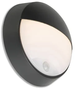 Lampă de perete exterioară neagră cu LED cu senzor de mișcare IP54 - Hortus