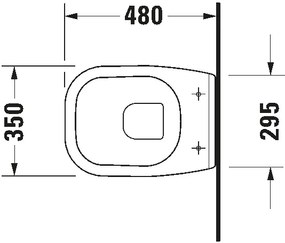 Duravit 22110900002 - Vas WC suspendat D-CODE, ceramică, alb lucios