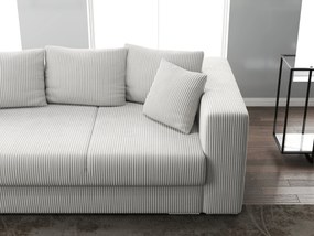 Canapea extensibilă dumonde cu ladă de depozitare si sezut confortabil din spuma high-density, Gloria Zoom Cream 240x100 cm
