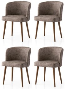 Set de scaune de sufragerie Zen Mink and Black, 4buc.