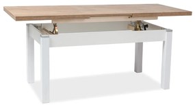 Masa de cafea Kleopatra, stejar lancelot / alb