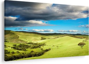 Tablou - Peisaj verde cu dealuri (90x60 cm)