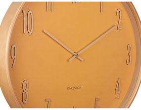 Karlsson 5996YE design ceas de perete galben, diametru 40 cm