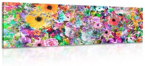 Tablou flori în design colorat