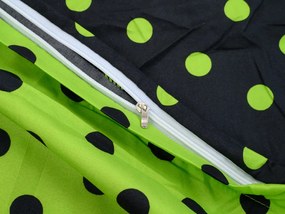 Lenjerie de pat din bumbac COLAM verde-negru Dimensiune lenjerie de pat: 70 x 90 cm | 140 x 200 cm