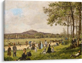 Tablou - French 19th Century, Race Course at Longchamps, reproducere (70x50 cm)
