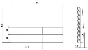 Clapeta actionare rezervor wc crom lucios Cersanit Opti A2