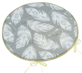 Bellatex Perna Adéla rotundă netedă Pene gri, 40 x40 cm