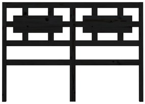 Tablie de pat, negru, 185,5x4x100 cm, lemn masiv de pin Negru, 185.5 x 4 x 100 cm, 1