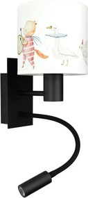Brilagi - Lampă LED flexibilă BOBO 1xE27/25W/230V + LED/3W negru/alb/cu animale
