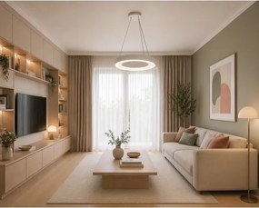 Lustră LED suspendată pe cablu DRAX LED/32W/230V 4000K, Ø 38 cm, albă