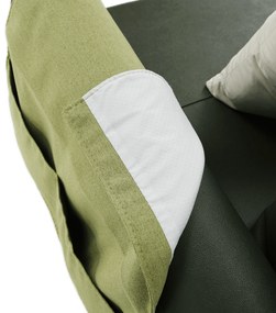 Canapea complet tapiţată cu 4 locuri, piele / piele ecologică verde măslin, LINSY