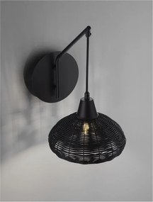 Aplica de perete boho style design natural Fado negru