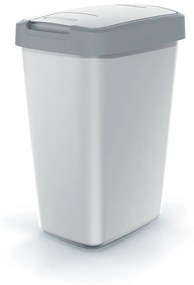 Coș de gunoi cu capac colorat, 12 l, gri