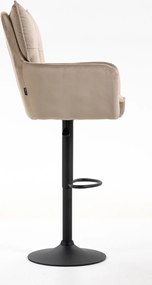 HR250W Scaun Catifea Latte Bază Neagră