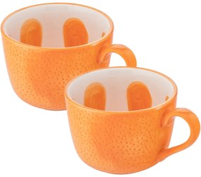 Altom Set de căni jumbo din ceramică Tropicanaportocaliu 470 ml, 2 buc.