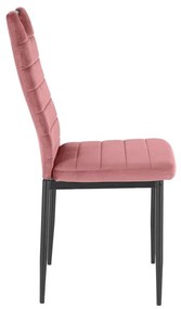Scaune de dining roz-închis 2 buc. din catifea Mandy – Støraa