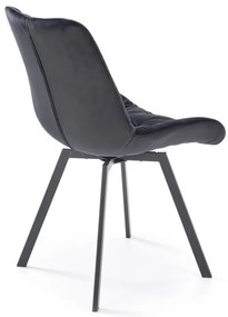 Scaun catifea K519 velvet negru