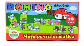 Domino Primele mele animale,joc de masă din lemn 28 buc
