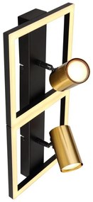 Aplica LED cu spot design modern Marrie negru, alama
