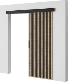 Ușă glisantă Perion – 86x1.6x205 cm – Sonoma / Negru