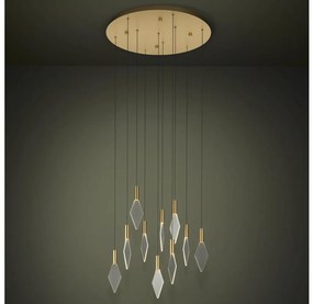 Lustră LED dimabilă pe cablu Eglo 390359 MIRADOR 10xLED/3W/230V d. 58 cm auriu