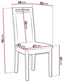 Scaun bucătărie Hellen VI (alb + negru). 1122260