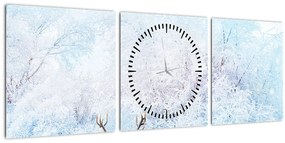 Tablou - Cerb maiestuos (cu ceas) (90x30 cm)