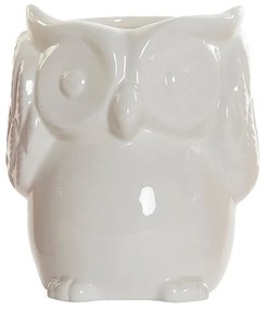 Vaza Owl din portelan alb 12 cm