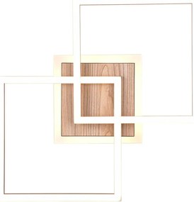 Plafonieră neagră-maro LED cu intensitate reglabilă 28x57 cm Giro – Trio
