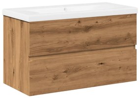 3328924 vidaXL Dulap cu chiuvetă încorporată lemn artizanal 81x39,5x49 cm