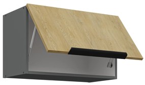Dulap superior de bucătărie Carminia 60 GU-36 1F (stejar cremona + antracit). 1127932