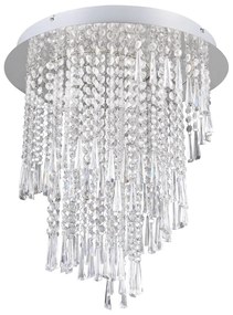 Plafonieră argintie LED ø 45 cm Pomp – Reality