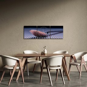 Tablou cu oglindire (cu ceas) (90x30 cm)