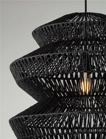 Lustra/Pendul design natural NUA negru