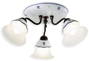 Plafoniera design clasic cu decor ceramic realizat manual FERRARA