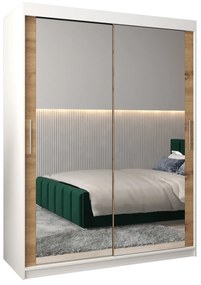 Dulap de haine 150 cm Toki 3 (alb mat + stejar artisan). 1065071