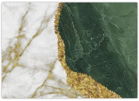 Tablou pe sticlă - Marmură verde N⁰3 (70x50 cm)