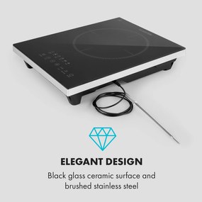 Klarstein Cook n Roll, plită cu inducție, 2000W, cronometru de 3 ore, 10 grade, negru