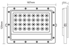 Proiector LED de exterior LED/50W/230V 5000K IP65 gri