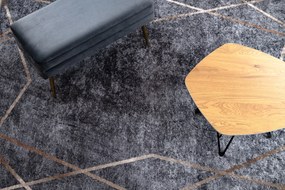 MIRO 51233.809 covor lavabil Geometric anti-alunecare - gri - SECUNDAR-COTATI PRODUSUL